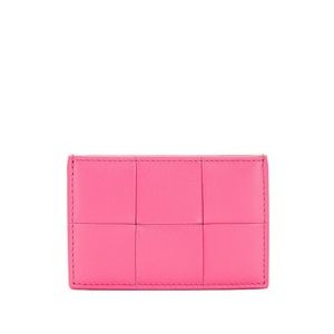 Bottega Veneta Credit Card Case- Hot Pink